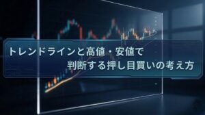トレンドラインと高値・安値で判断する押し目買いの考え方